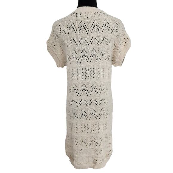 Gina Benotti Crochet Knit Kaftan Sweater Dress Swim Cover Up Bohemian Resort - Picture 2 of 9